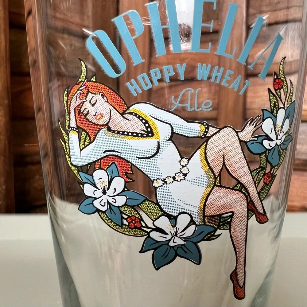 Ophelia Hoppy Wheat Ale Glass - Colorado Breckenridge brewery